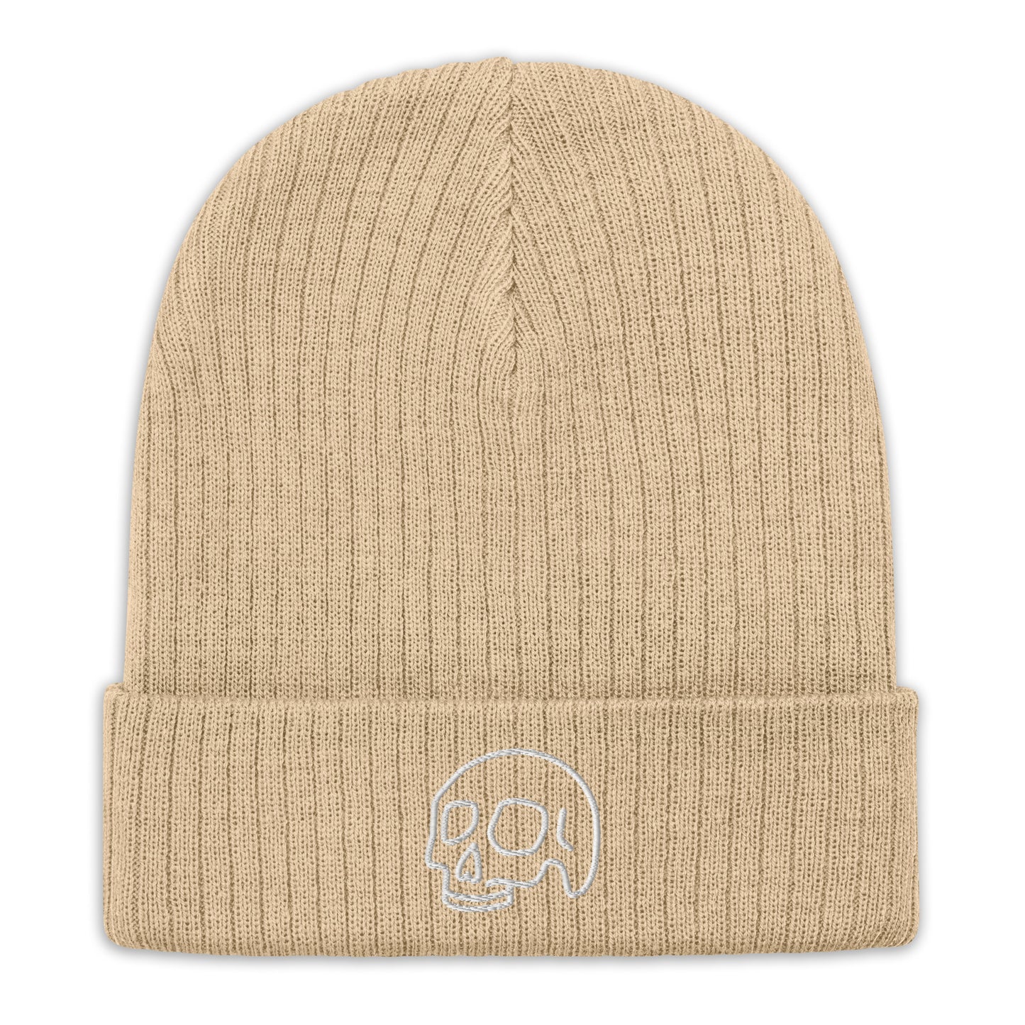 Skull Ribbed knit beanie