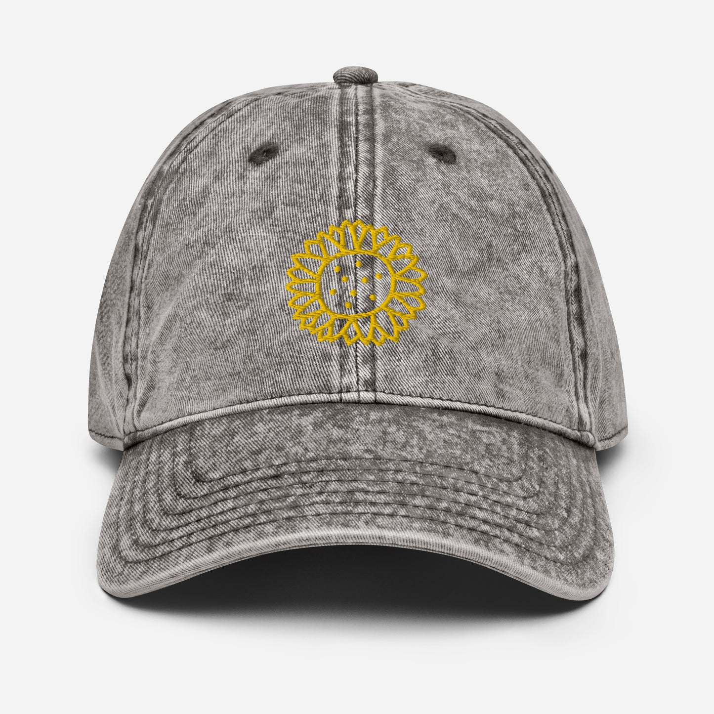 Vintage Cotton Sunflower Twill Cap