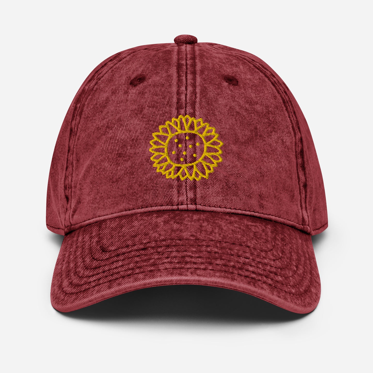 Vintage Cotton Sunflower Twill Cap