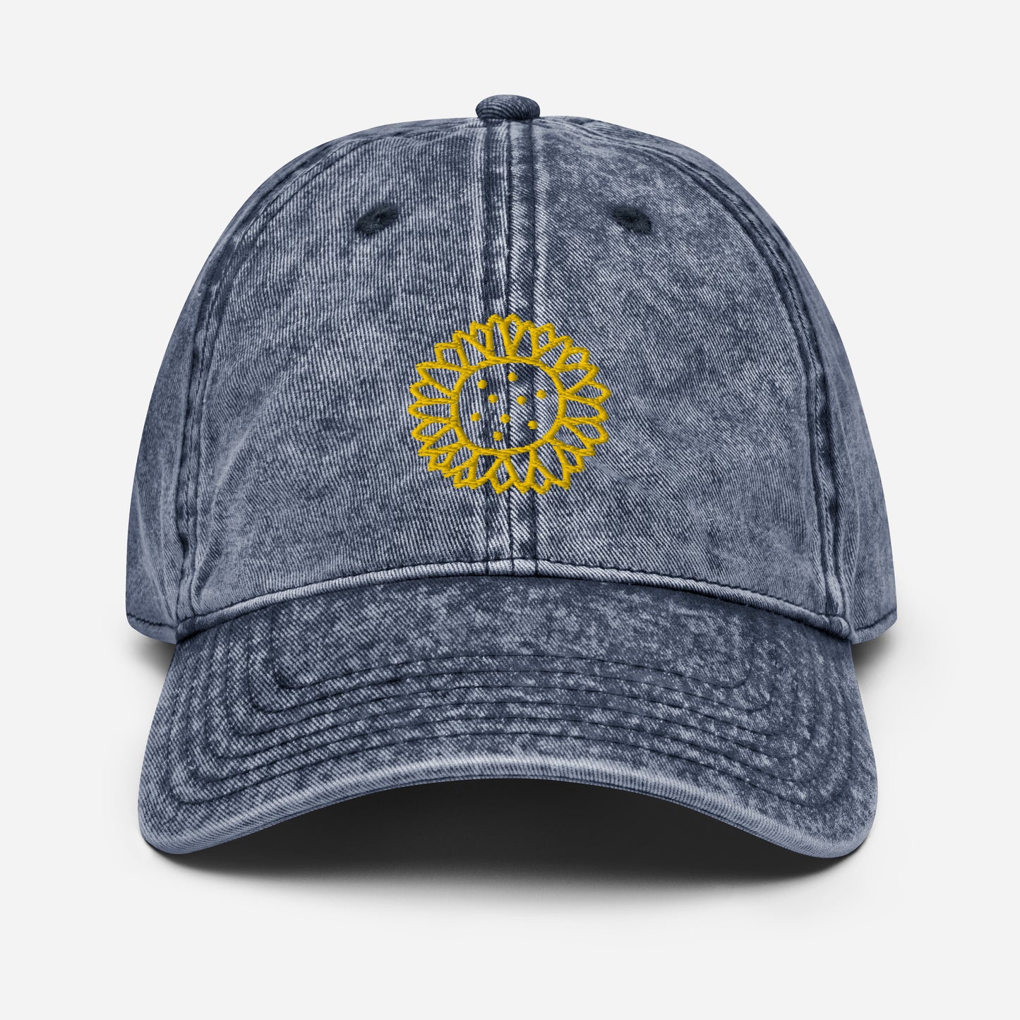Vintage Cotton Sunflower Twill Cap