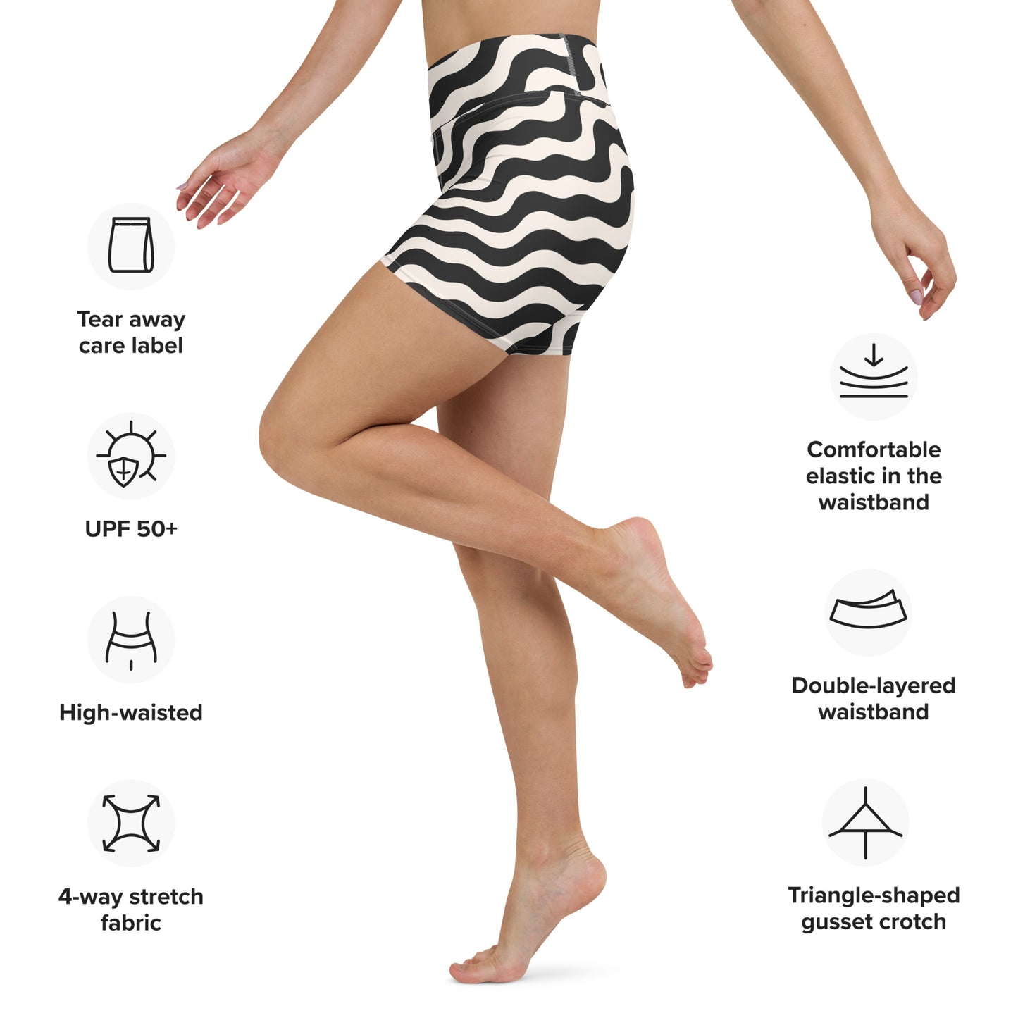 Squiggle Yoga Shorts