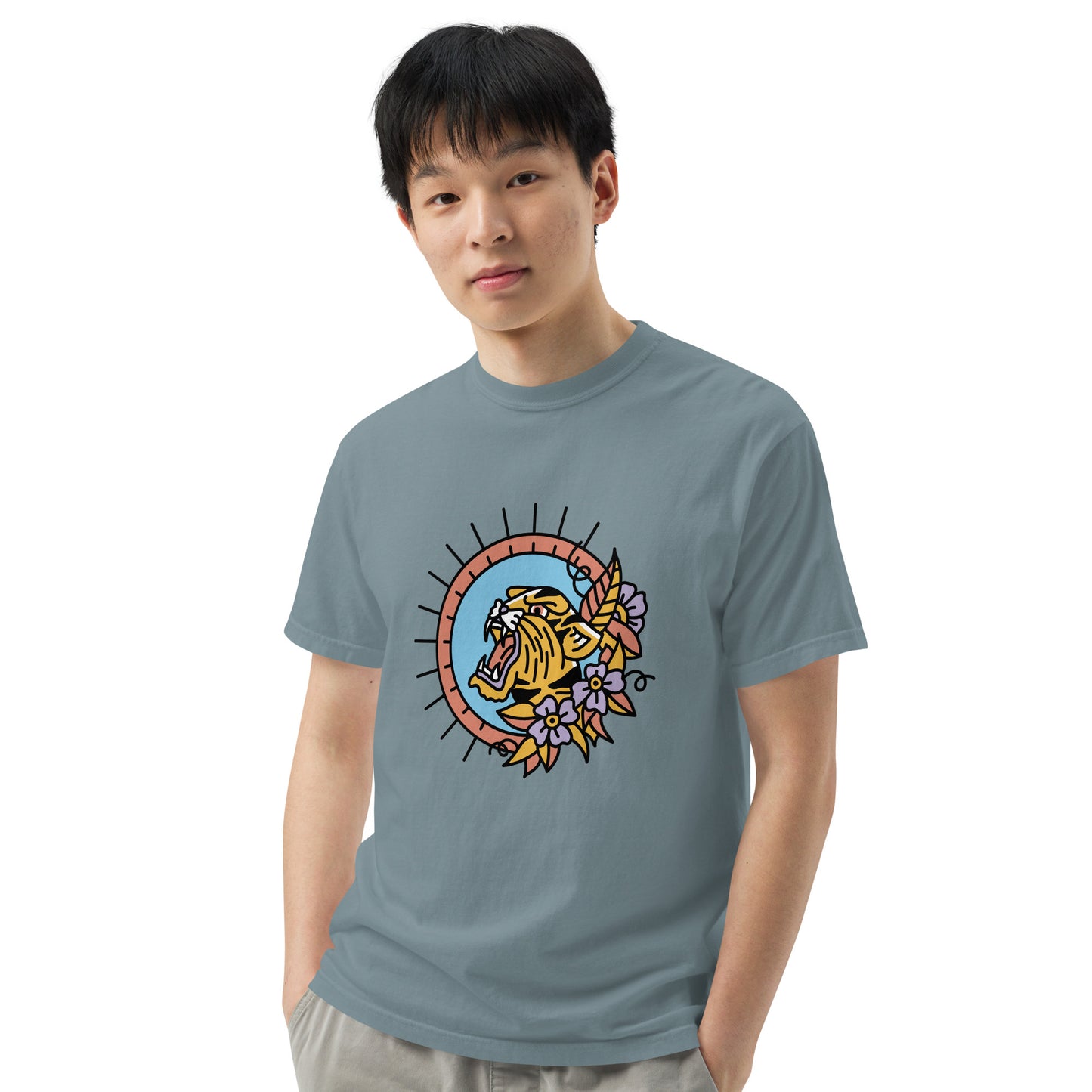 Tiger Men’s garment-dyed heavyweight t-shirt