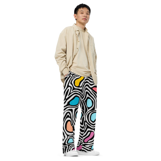 Y2K Blob All-over print unisex wide-leg pants