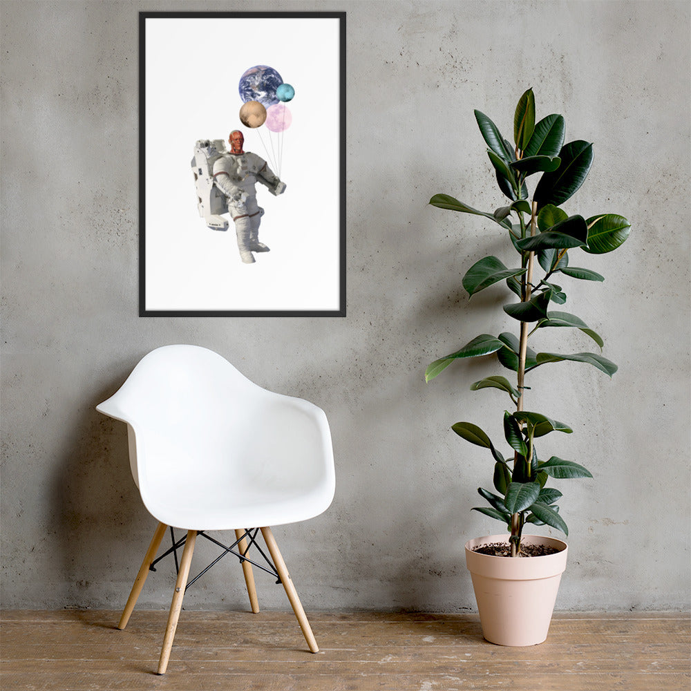 Balloons to Space Framed poster