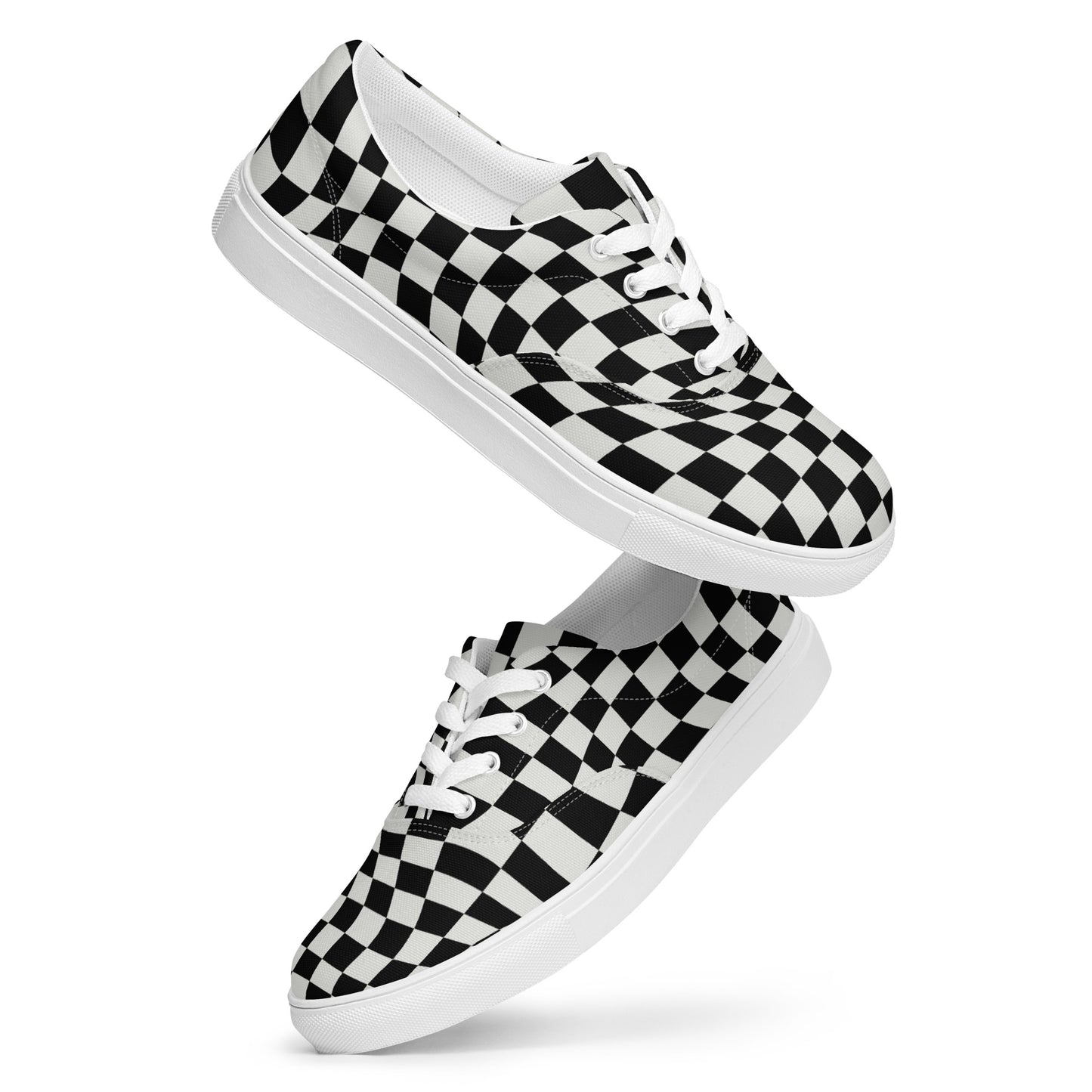 Men’s Lace-Up Canvas Trippy Checkers Sneaker