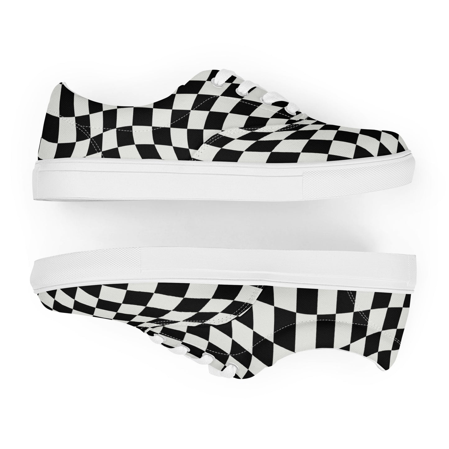 Men’s Lace-Up Canvas Trippy Checkers Sneaker