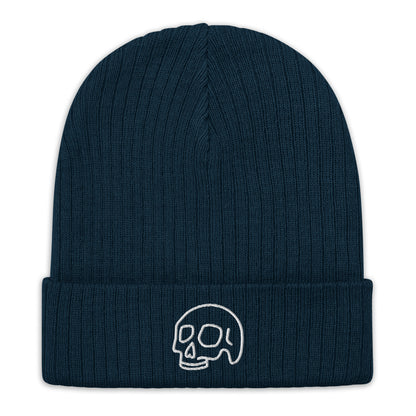 Skull Ribbed knit beanie